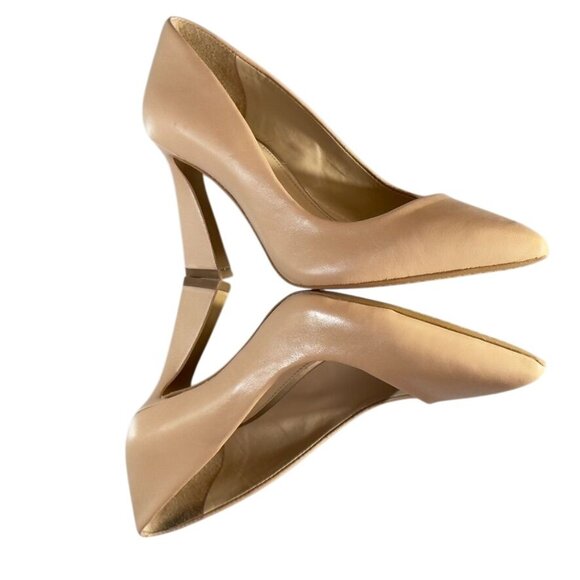 VINCE CAMUTO Thanley Women's Leather Pointed-Toe Heels Pumps Beige Size 8M - Picture 7 of 10